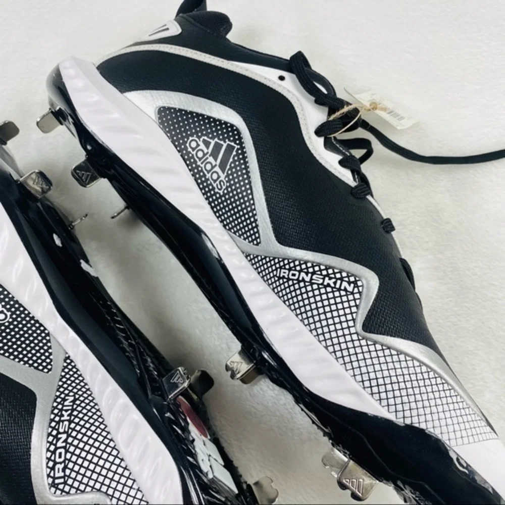 NEW Adidas Icon 6 Bounce TPU Baseball Cleats Men's Size 13.5 Black/White